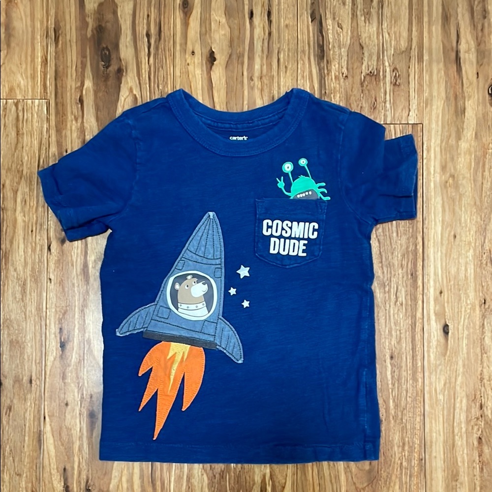 C: Carter's Blue Cosmic Dude Kids T-Shirt